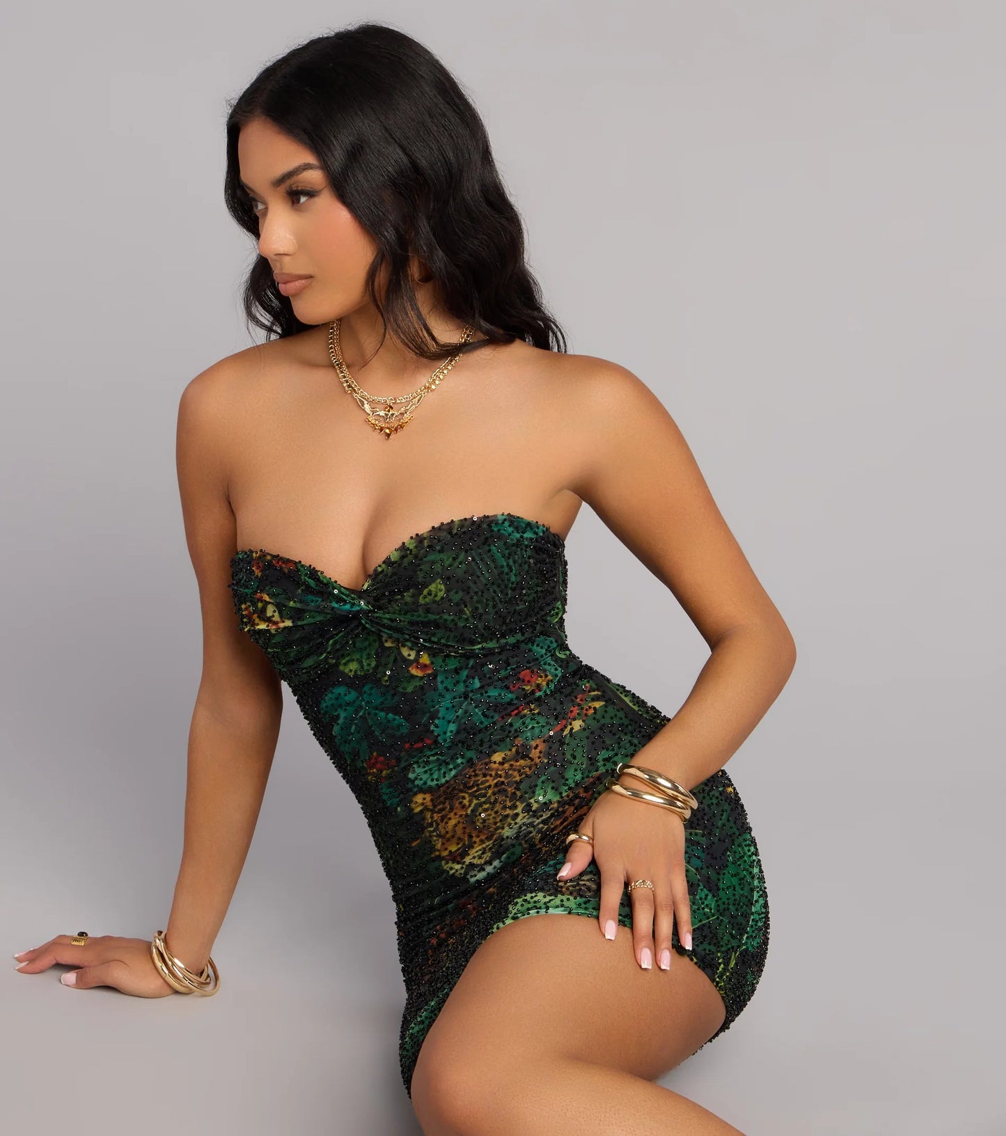 Jungle Print Mini Dress